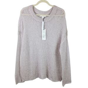 Treasure & Bond x Something Navy SZ L Wool Alpaca Blend Sweater Blush NWT